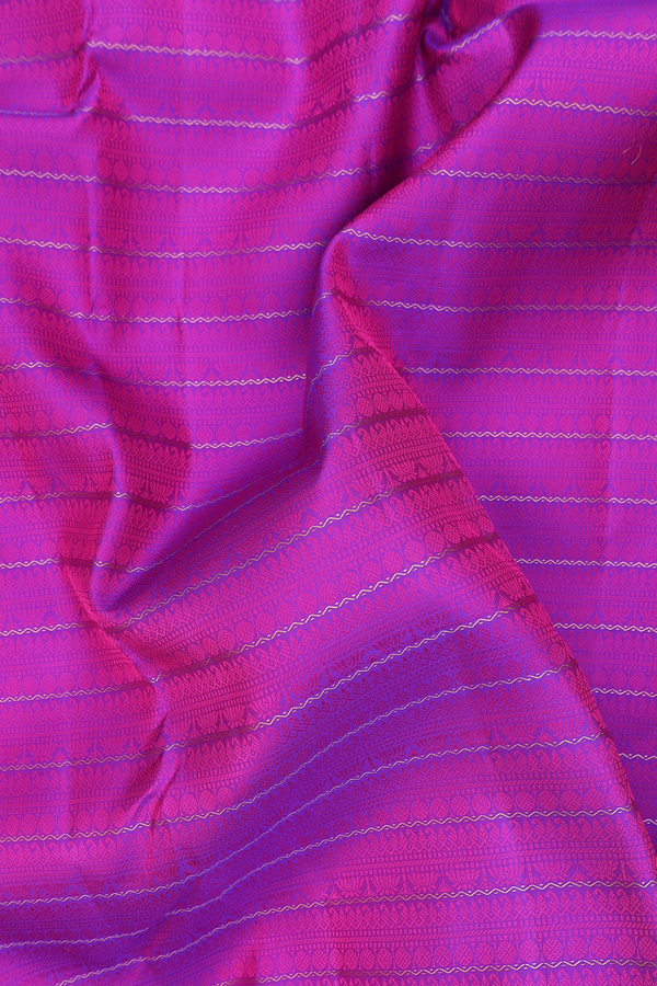 Kanchipuram Silk Saree In Purple With Jacquard Pattern