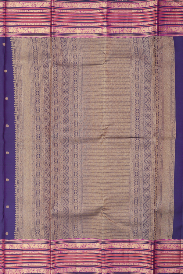 Kanchipuram Silk Saree In Dual Tone With Floral Buttas