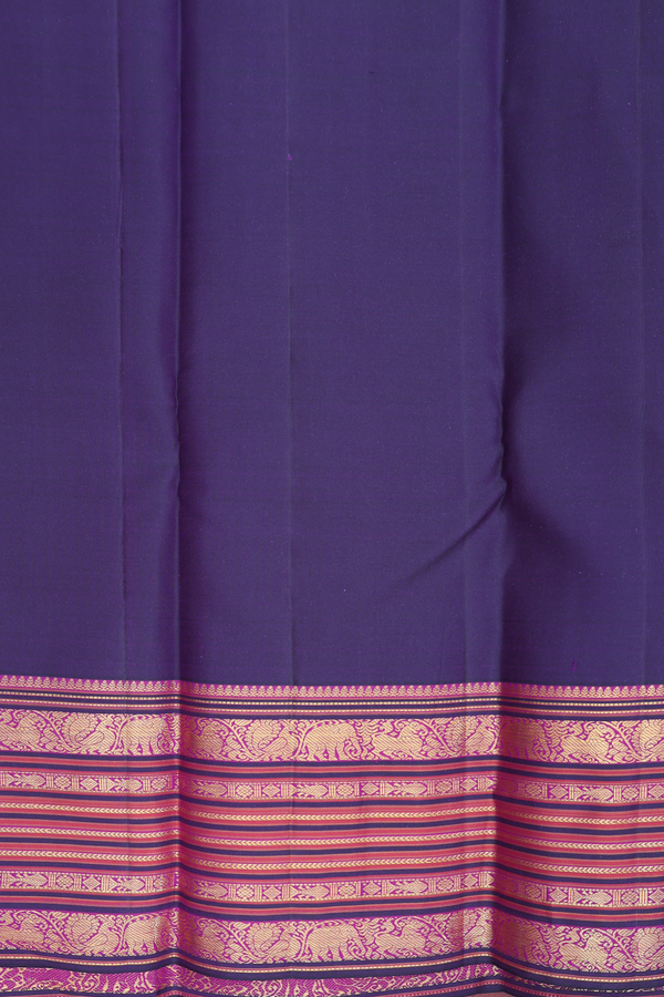 Kanchipuram Silk Saree In Dual Tone With Floral Buttas