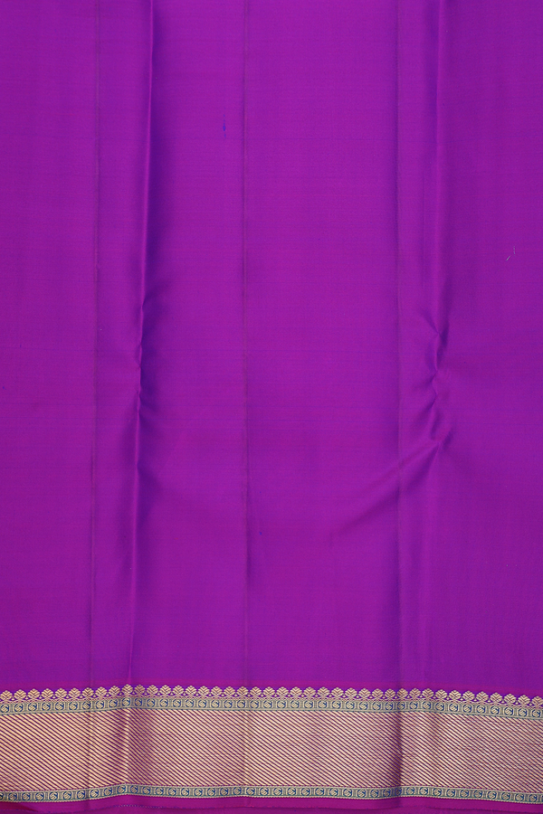Kanchipuram Silk Saree In Royal Blue With Zari Buttis