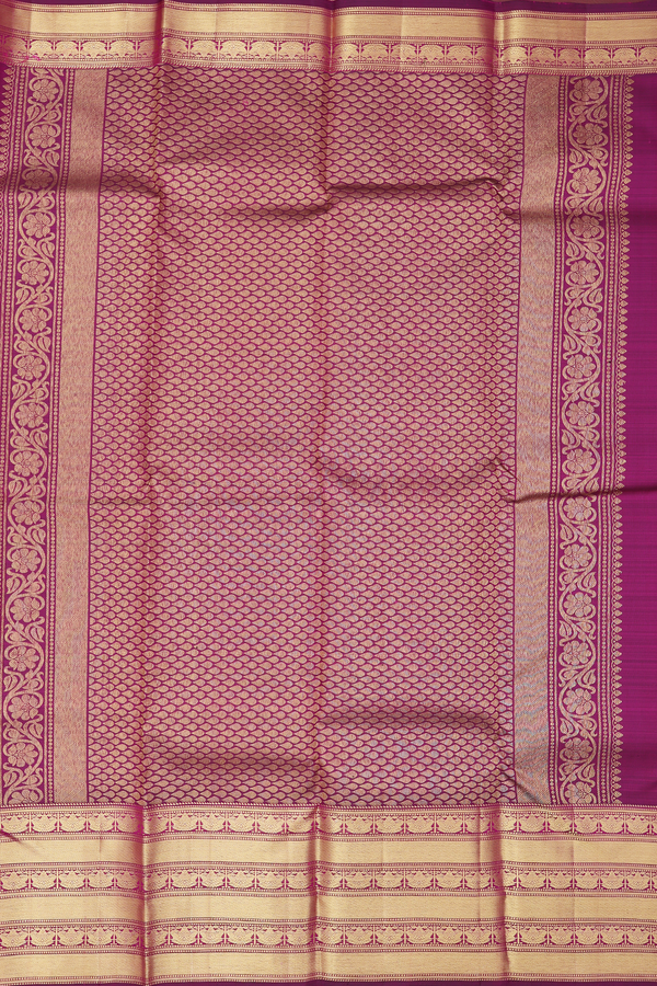 Kanchipuram Silk Saree In Dusty Pink With Stripes Design