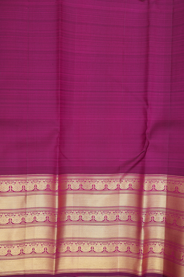 Kanchipuram Silk Saree In Dusty Pink With Stripes Design