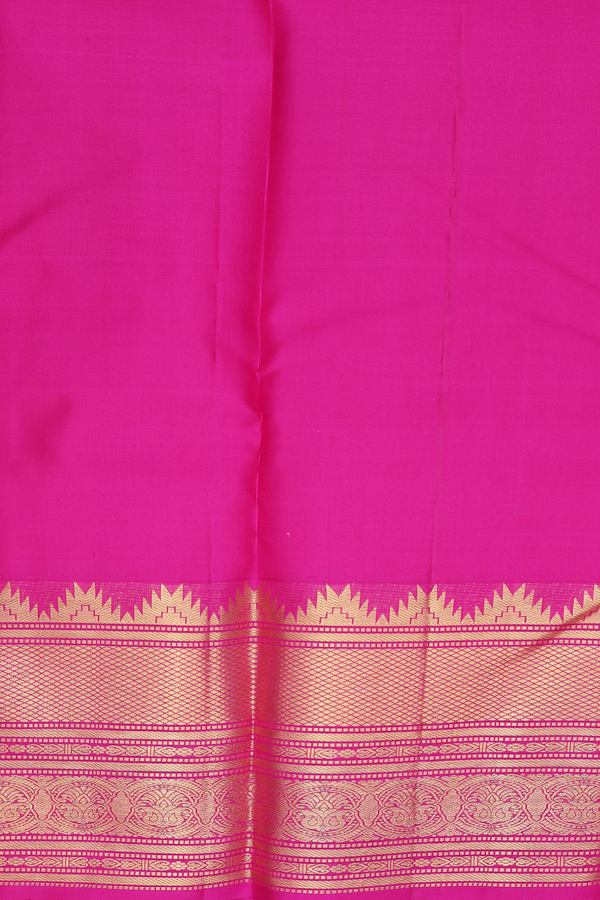 Kanchipuram Silk Saree In Purple With Zari Buttis
