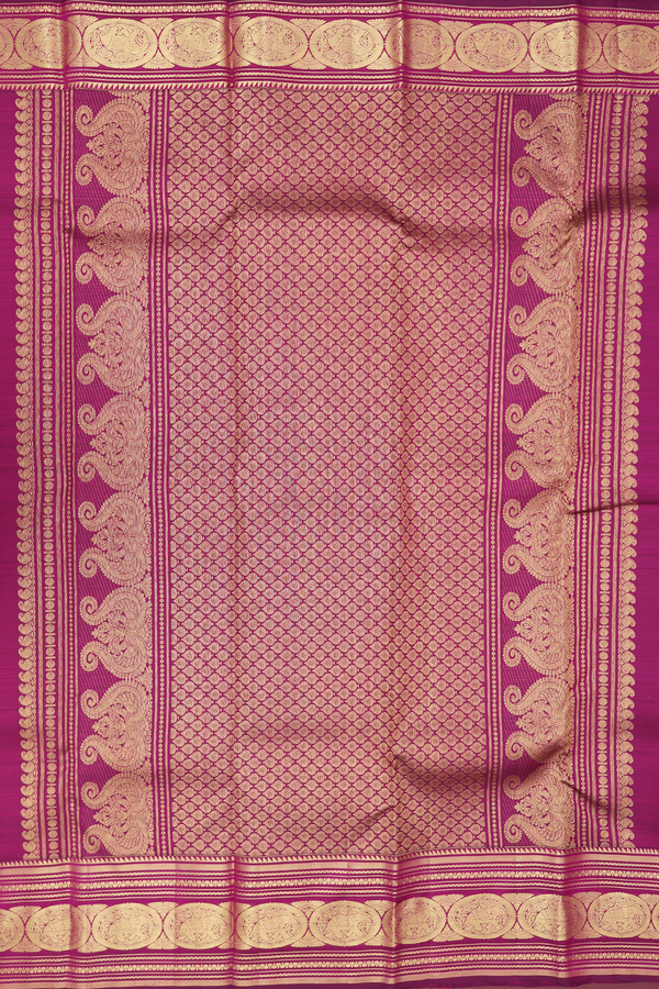 Kanchipuram Silk Saree In Dual Tone With Zari Buttis