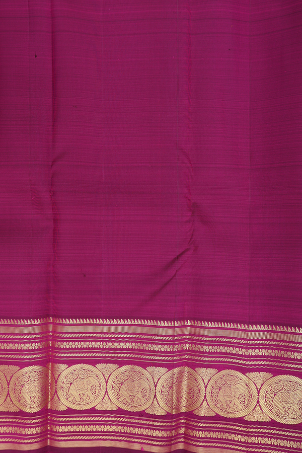 Kanchipuram Silk Saree In Dual Tone With Zari Buttis