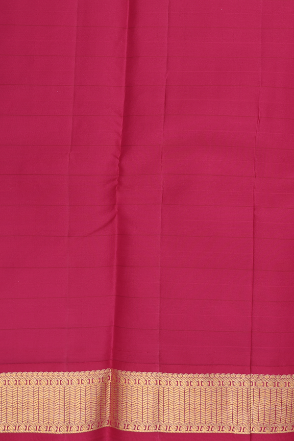 Kanchipuram Silk Saree In Capri Blue With Checks Design