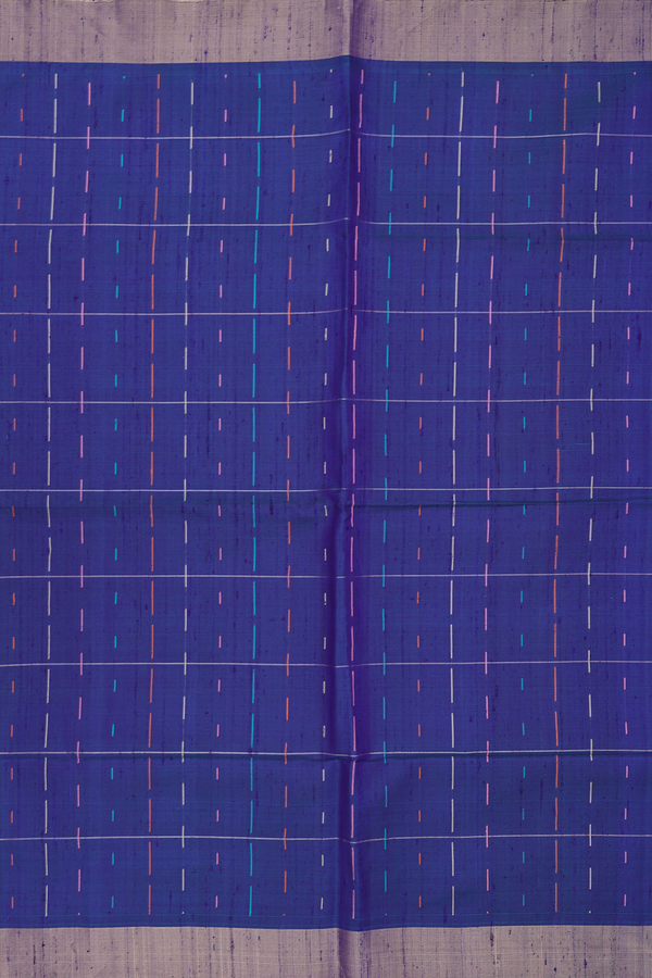 Raw Silk Saree In Dual Tone With Stripes Design