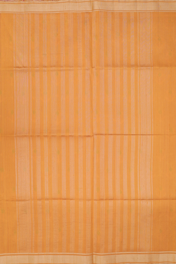 Raw Silk Saree In Mustard Yellow With Zari Border