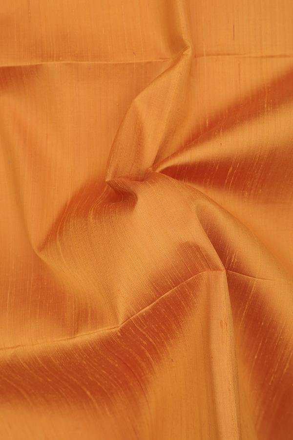 Raw Silk Saree In Mustard Yellow With Zari Border
