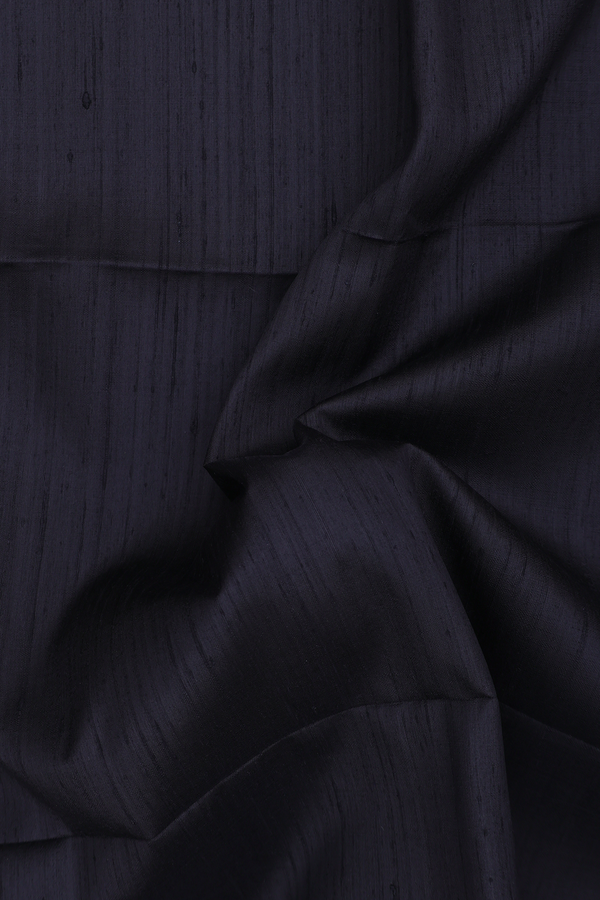 Raw Silk Saree In Black With Zari Border