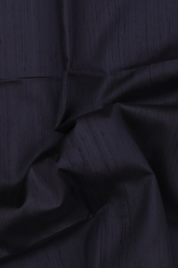 Raw Silk Saree In Black With Zari Border