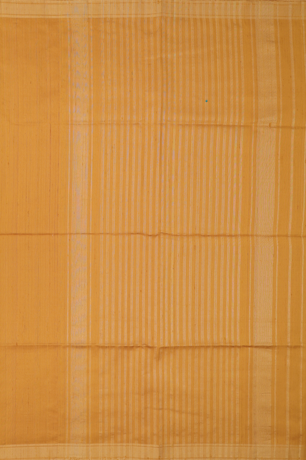 Raw Silk Saree In Mustard Yellow With Zari Border