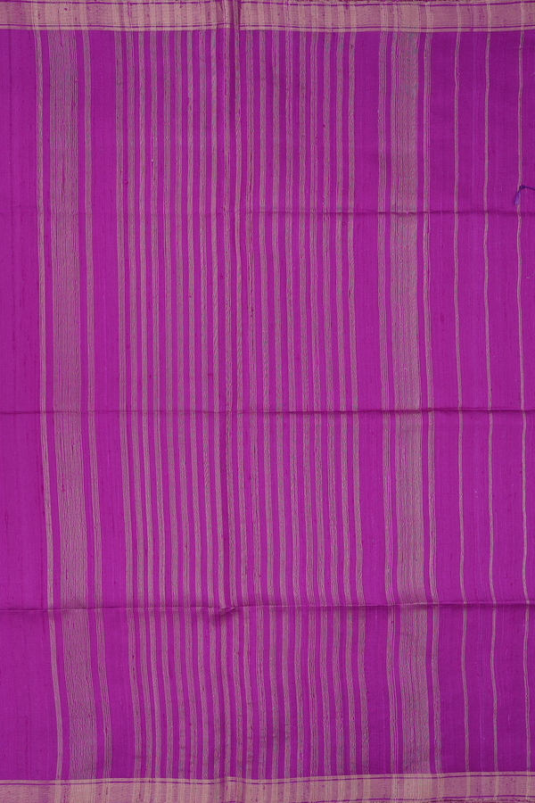 Raw Silk Saree In Purple With Zari Border
