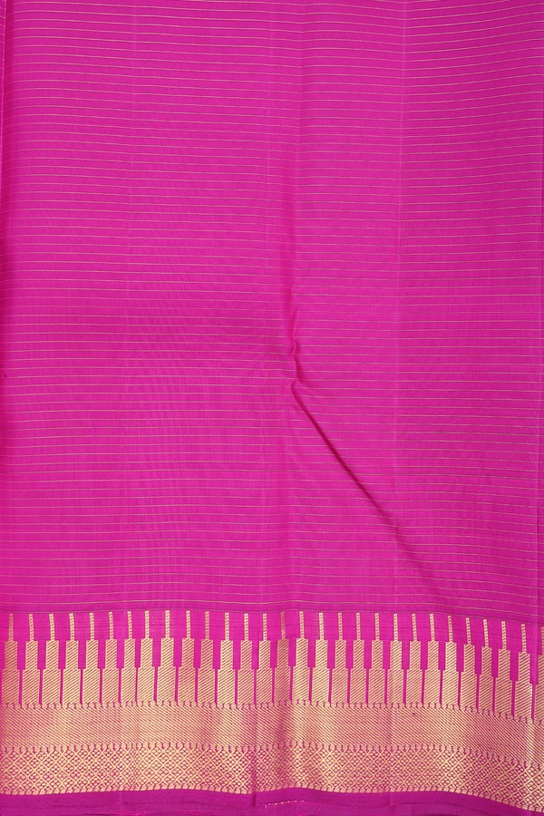 Kanchipuram Silk Saree In Plum Purple With Checks Design