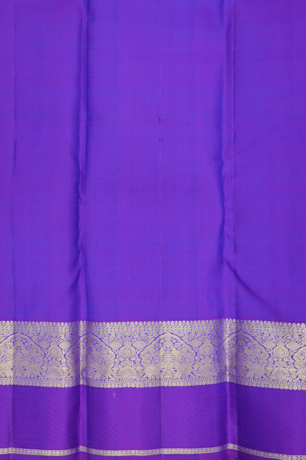 Kanchipuram Silk Saree In Dual Tone With Floral Buttas