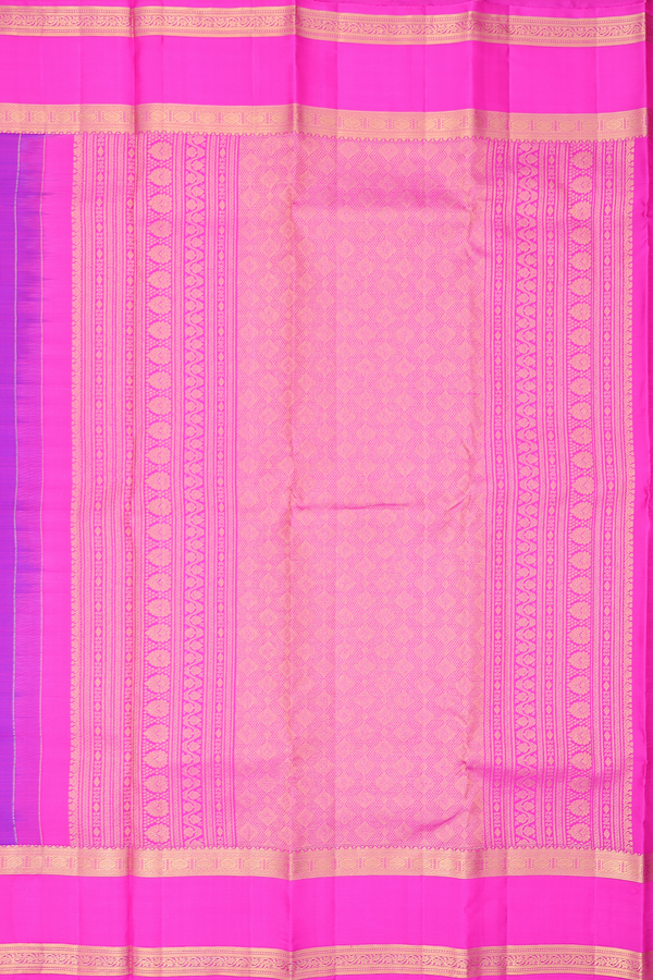 Kanchipuram Silk Saree In Purple Rose With Zari Design
