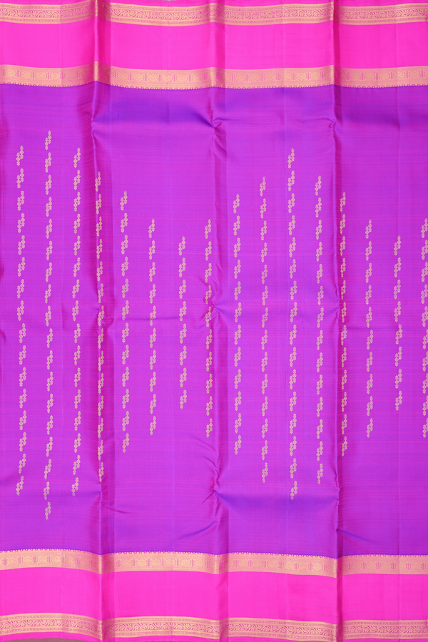 Kanchipuram Silk Saree In Purple Rose With Zari Design
