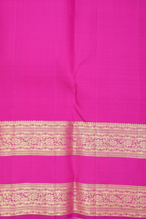 Kanchipuram Silk Saree In Purple Rose With Floral Buttas