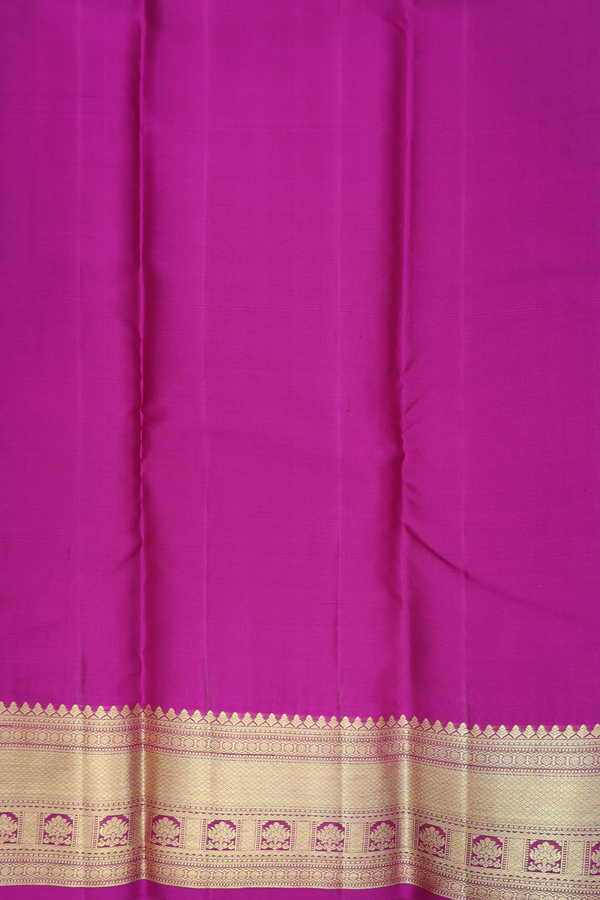 Kanchipuram Silk Saree In Purple With Zari Buttas
