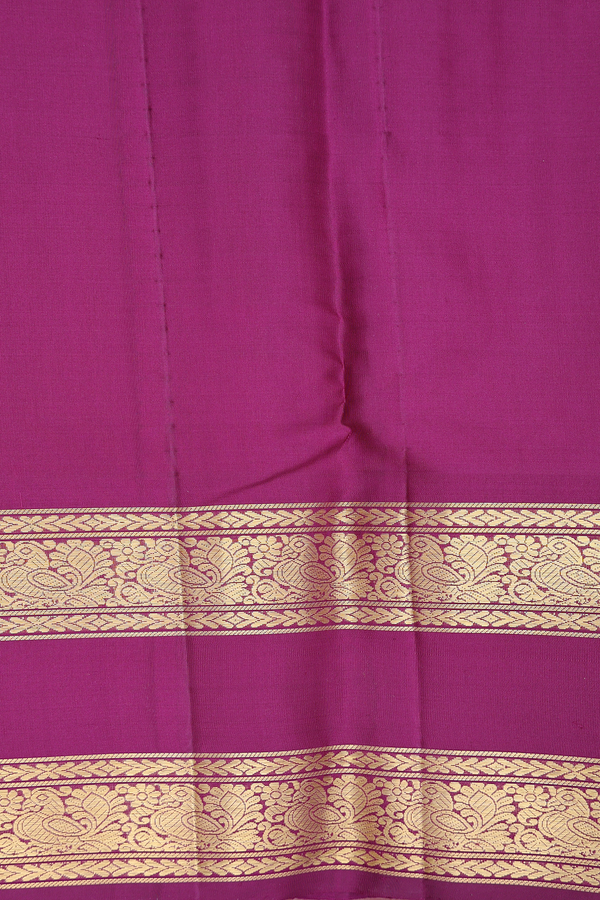 Kanchipuram Silk Saree In Crimson Red With Checks Design