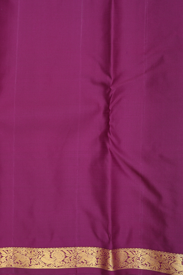 Kanchipuram Silk Saree In Rust Orange With Paisley Motifs