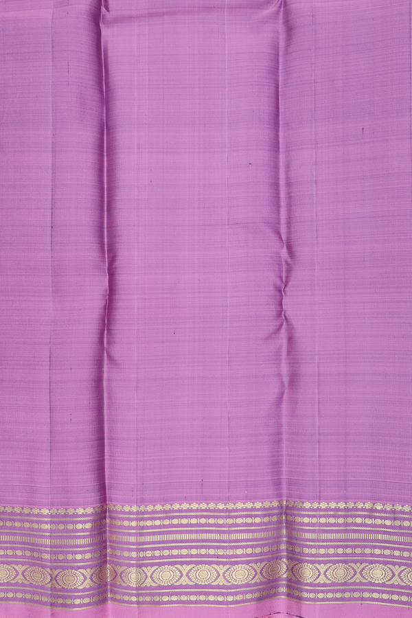 Kanchipuram Silk Saree In Dark Green With Zari Buttas