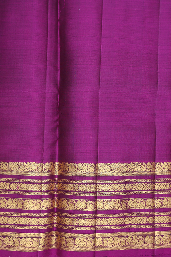 Kanchipuram Silk Saree In Cedar Brown With Checks Design