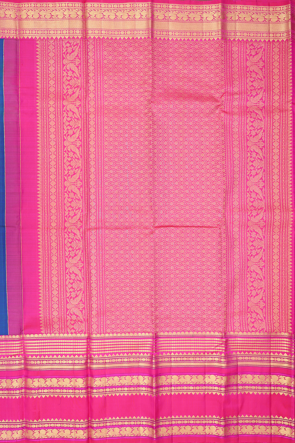 Kanchipuram Silk Saree In Dual Tone With Floral Buttas