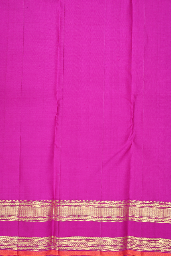 Kanchipuram Silk Saree Lilac Purple With Stripes Along Buttas