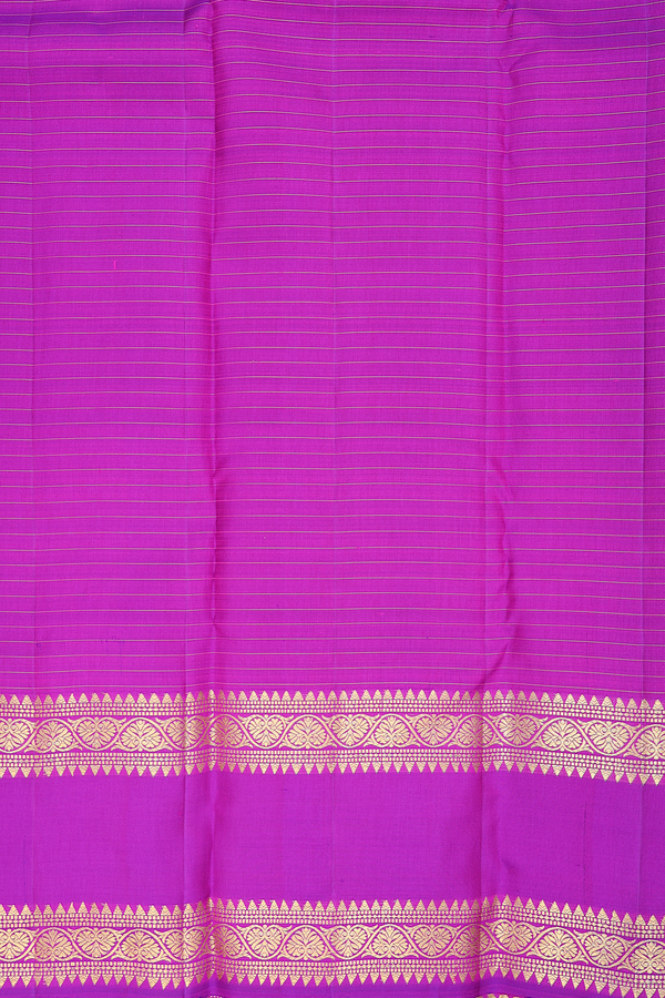 Kanchipuram Silk Saree In Pink With Checks Design