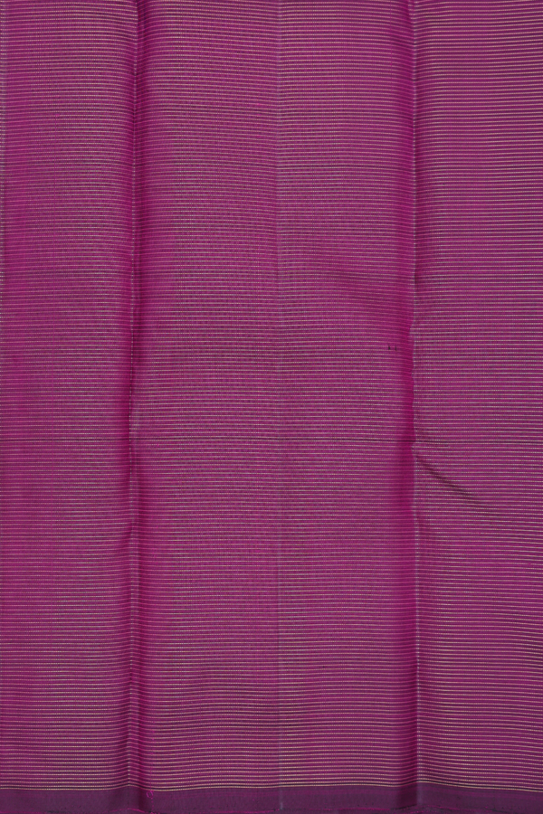 Kanchipuram Silk Saree In Plum Purple With Checks Design
