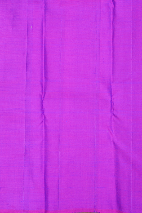 Kanchipuram Silk Saree In Purple With Stripes Design