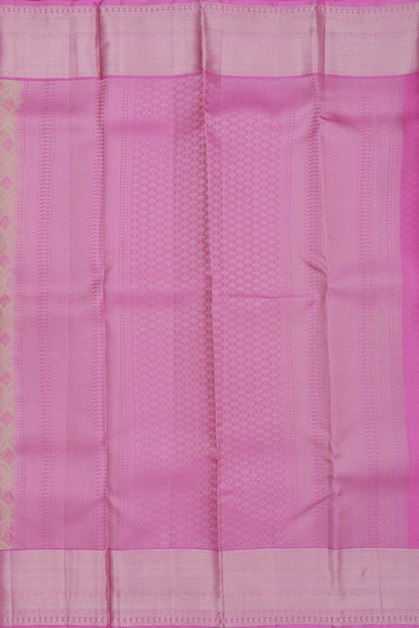 Kanchipuram Silk Saree In Dusty Pink With Ogee Design