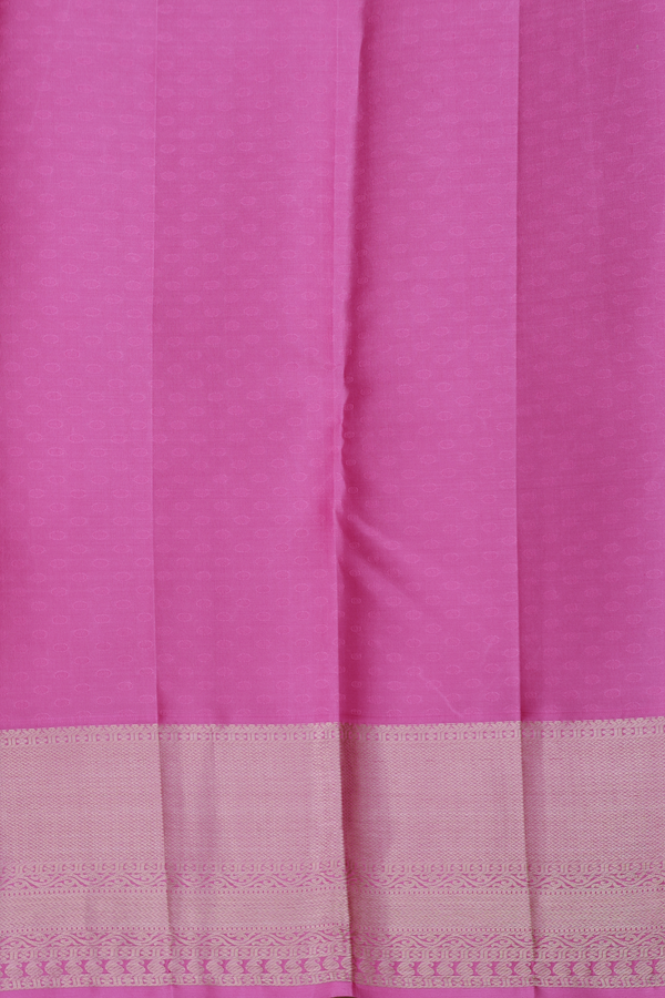 Kanchipuram Silk Saree In Dusty Pink With Ogee Design