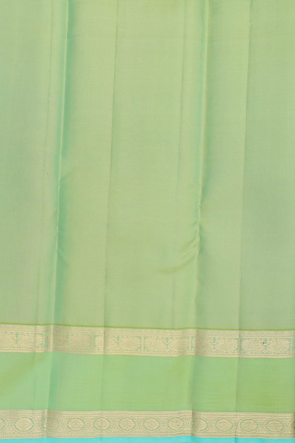 Kanchipuram Silk Saree In Purple Along Stripes With Buttas