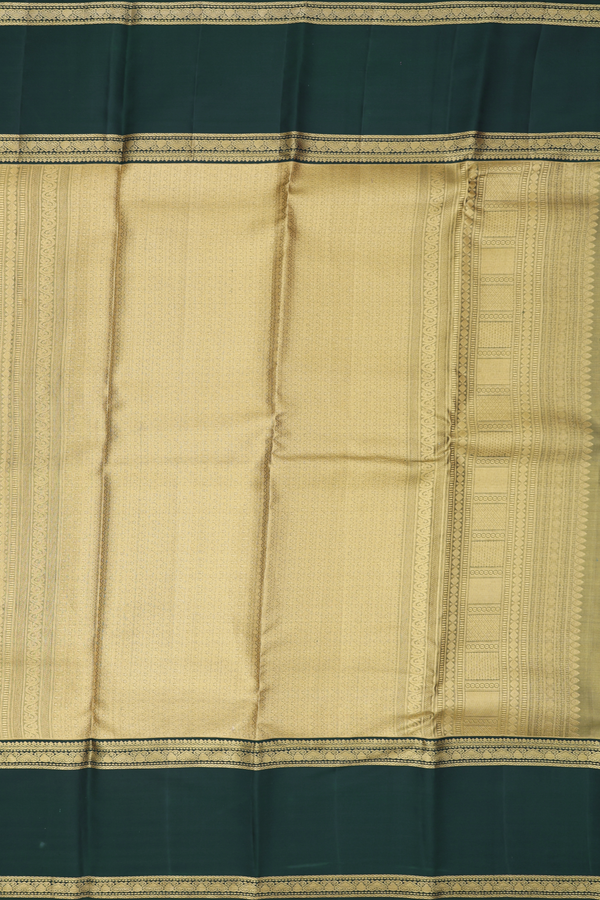 Kanchipuram Silk Saree In Tissue Green With Allover Design