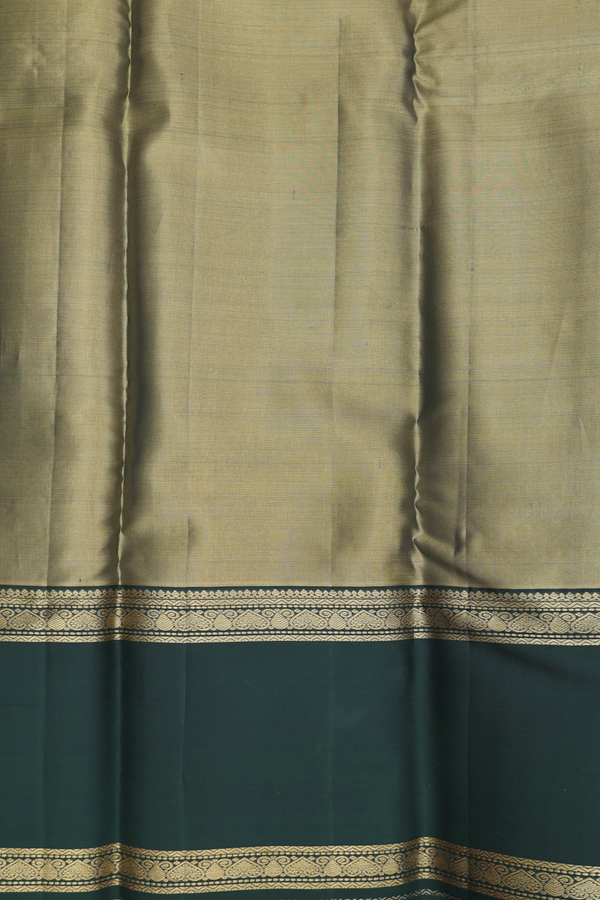 Kanchipuram Silk Saree In Tissue Green With Allover Design