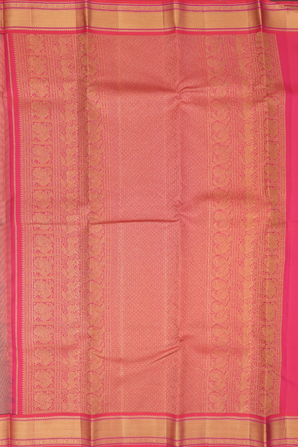 Kanchipuram Silk Saree In Royal Blue Along Checks With Buttis