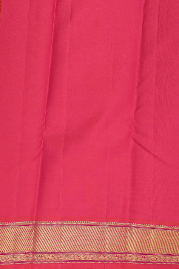 Kanchipuram Silk Saree In Royal Blue Along Checks With Buttis