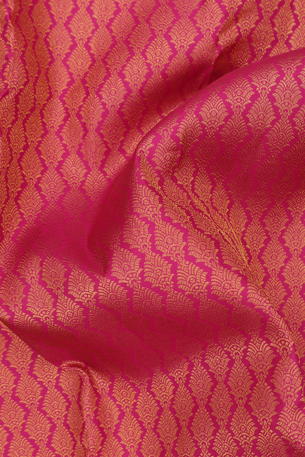 Kanchipuram Silk Saree In Dark Pink With Brocade Design