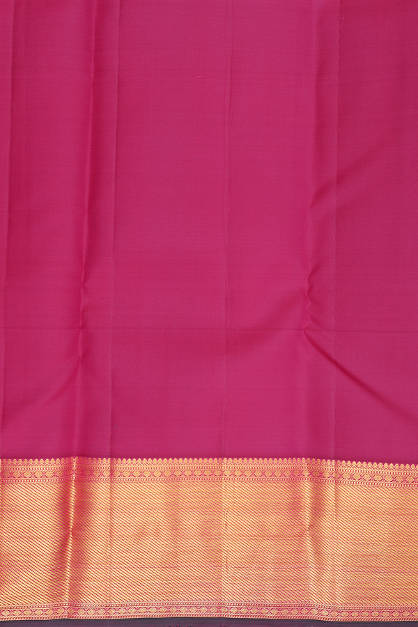 Kanchipuram Silk Saree In Dark Pink With Brocade Design