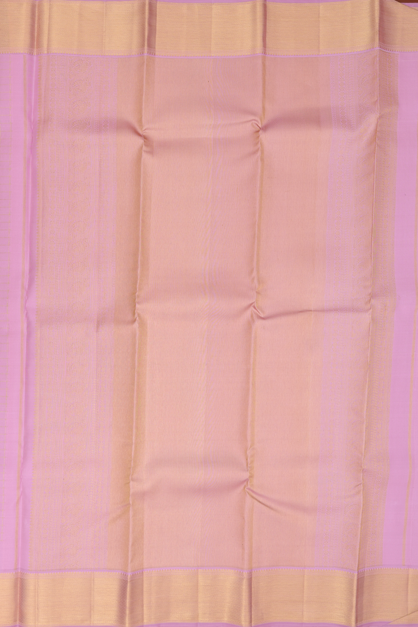 Kanchipuram Silk Saree In Pink With Checks Design