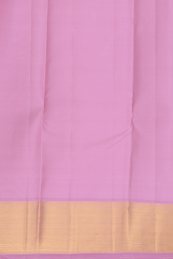 Kanchipuram Silk Saree In Pink With Checks Design