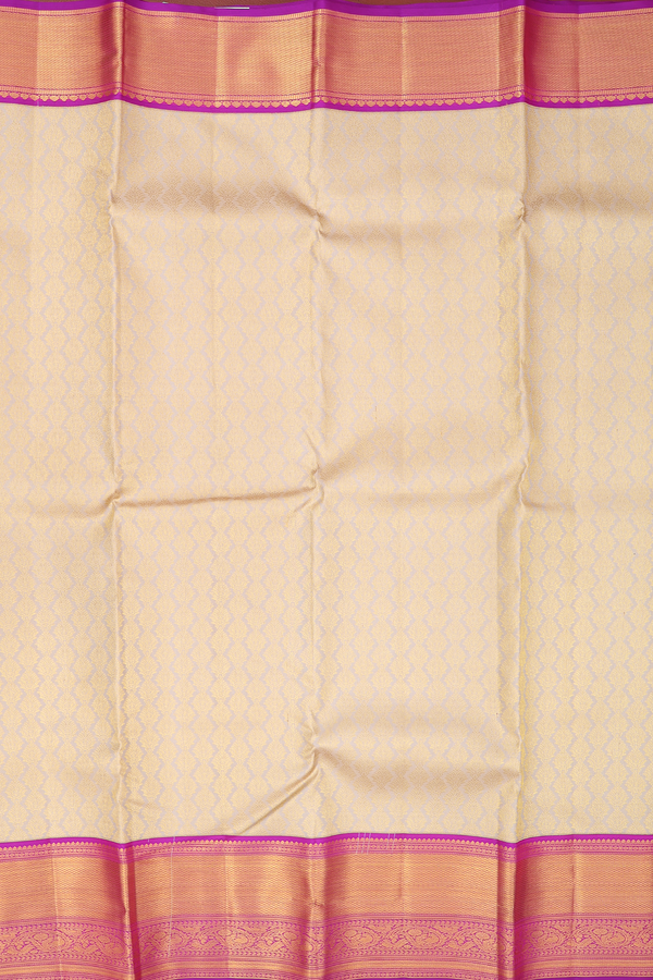 Kanchipuram Silk Saree In Dusty Brown With Brocade Design