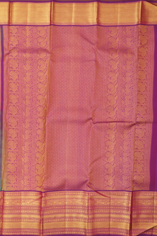 Kanchipuram Silk Saree In Green With Brocade Design