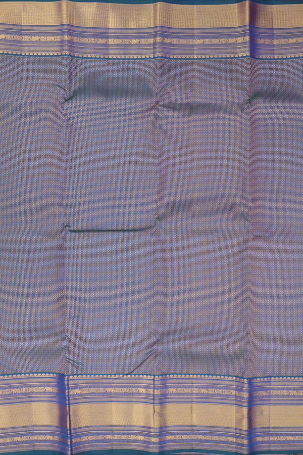 Kanchipuram Silk Saree In Capri Blue With Brocade Design