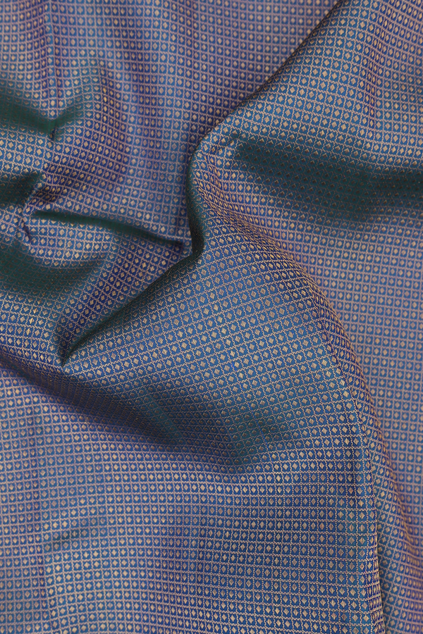 Kanchipuram Silk Saree In Capri Blue With Brocade Design