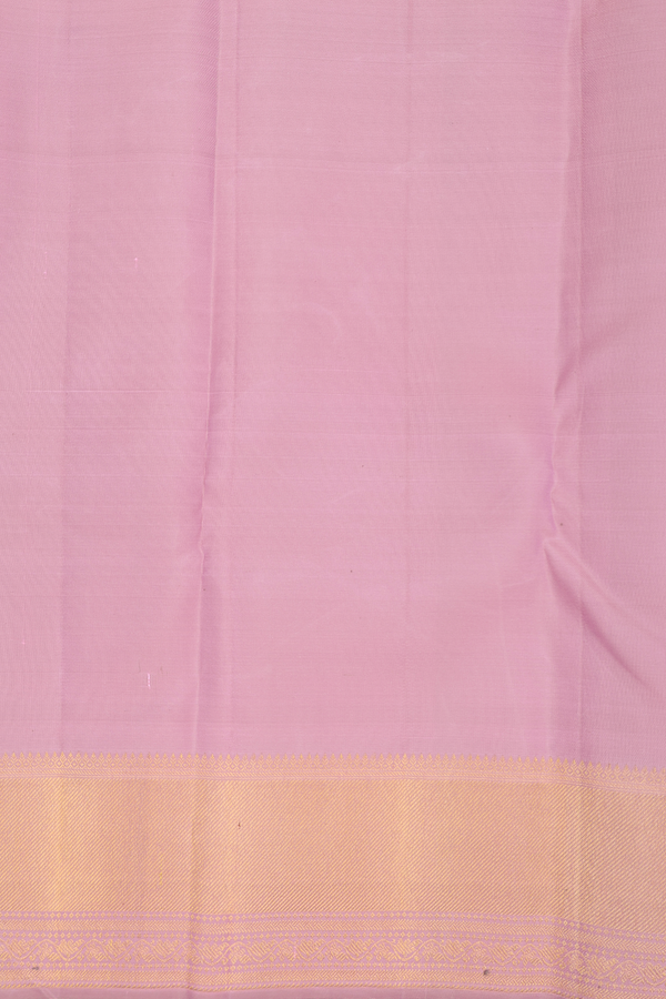 Kanchipuram Silk Saree Pink And Rose Brown With Floral Design