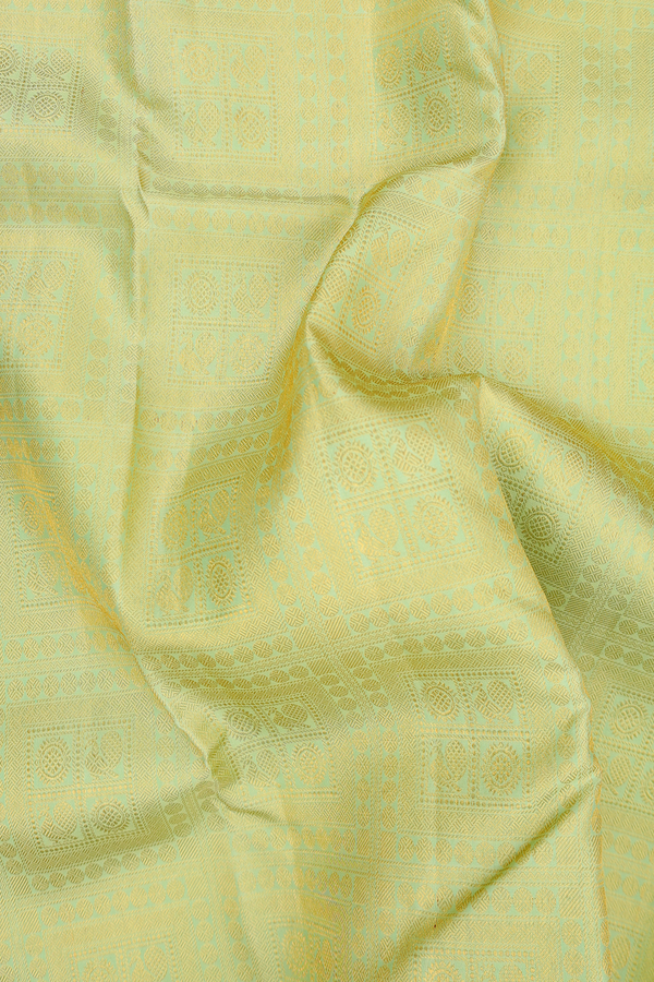 Kanchipuram Silk Saree In Green With Brocade Design