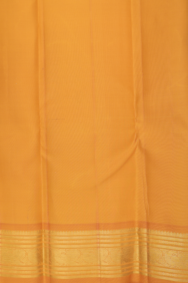 Kanchipuram Silk Saree In Forest Green With Peacock Buttas